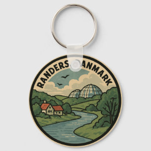 Randers Denmark Domes Key Ring