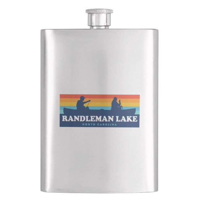 Randleman Lake North Carolina Canoe Hip Flask (Front)