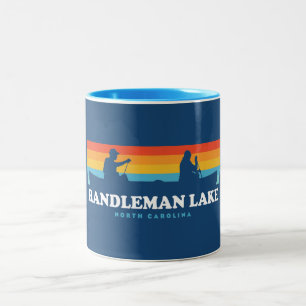 Randleman Lake North Carolina Canoe Two-Tone Coffee Mug