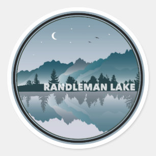 Randleman Lake North Carolina Reflection Classic Round Sticker