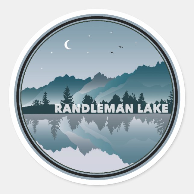 Randleman Lake North Carolina Reflection Classic Round Sticker (Front)