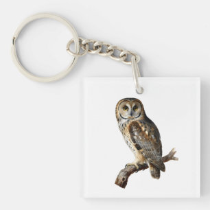 “Randolph” - A Watchful Silence, An Owl’s Portrait Key Ring