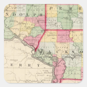 Randolph, Perry, Jackson counties Square Sticker