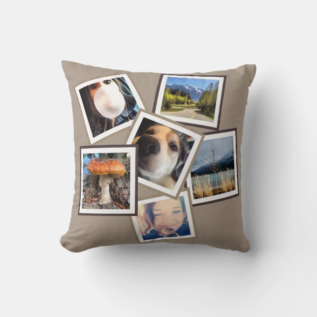Random 6 Instagram Photo Collage Cushion (Front)
