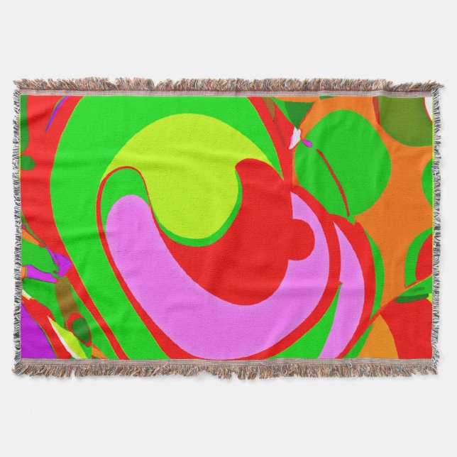 Random Abstract Pattern Throw Blanket (Front)