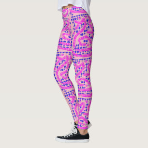 random abstract Thunder_Cove blue/pink Leggings