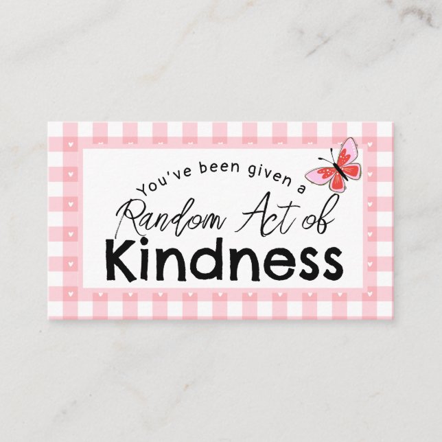 Random Act of Kindness Business Card | Pay It For (Front)