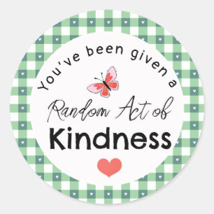 Random Act of Kindness Business Card   Pay It For Classic Round Sticker