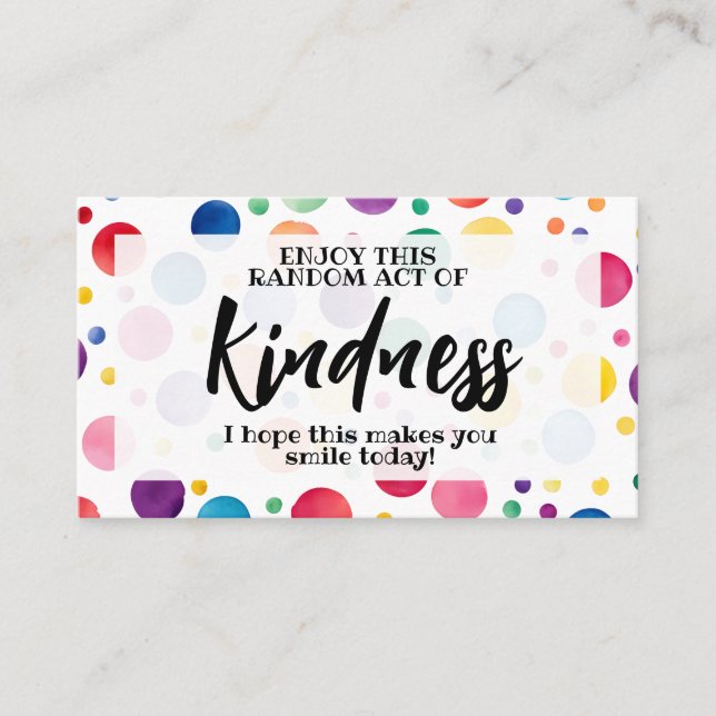 Random Act of Kindness Business Card – Spread Love (Front)