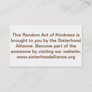 Random Act of Kindness Project Small Cards