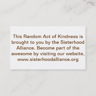 Random Act of Kindness Project Small Cards