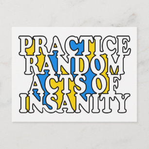 Random Acts of Insanity custom postcards