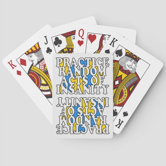 Random Acts of Insanity playing cards (Back)