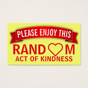 Random Acts Of Kindness Cards