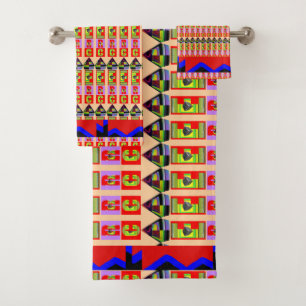 Random Alphabet Pen + Trim Bath Towel Set