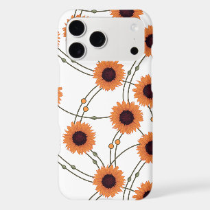 Random Art Nouveau Sunflowers Retro Floral Orange