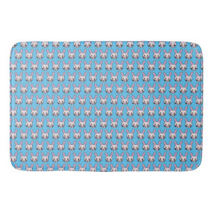 Random Bunny Faces Bath Mat