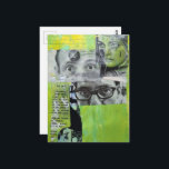 Random Collage Vintage Faces Postcard<br><div class="desc">A mixed media collage made and photographed by Angelandspot in the year 2026 with a selection of black and white vintage random faces from a magazine from 1968.</div>