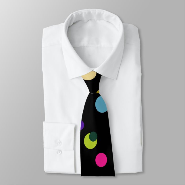 Random Coloured Dots Tie (Tied)