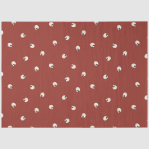 Random Cute Kawaii Skull Dots red Tissue Paper