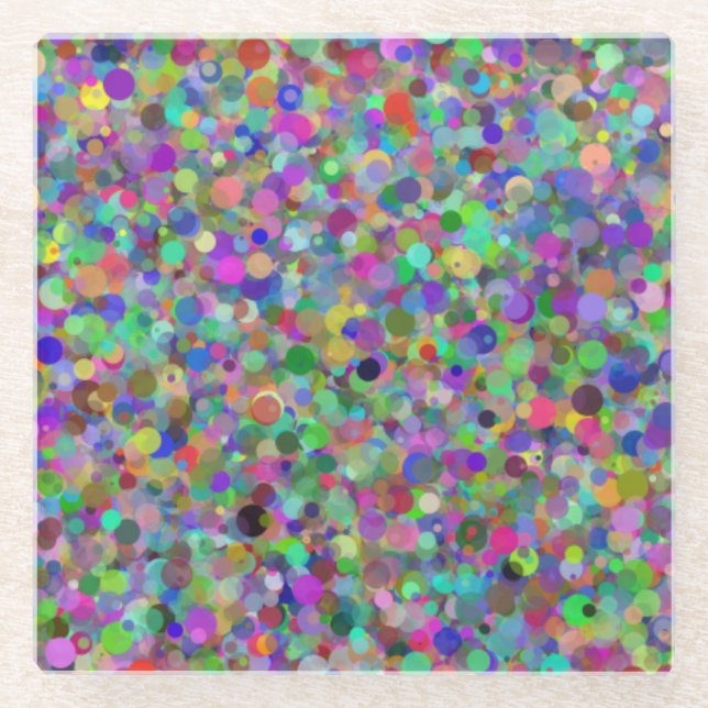 Random Dot Glass Coaster (Front)
