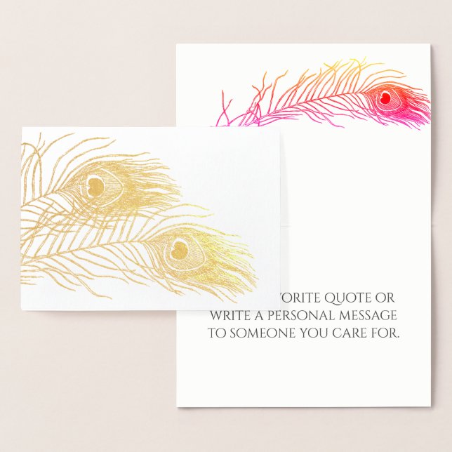 Random Feather Gold Foil Card (Display)