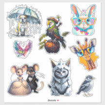 Random funny Custom-Cut Vinyl Sticker