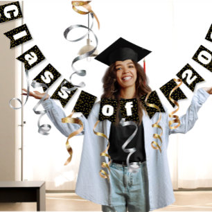 Random Gold Dot Patten Class of Graduation Bunting