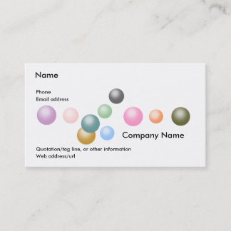 Random Graphics: Pearls Business Card