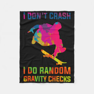 Random Gravity Check Skateboard Skater Skating Ska Fleece Blanket