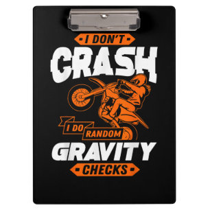 Random Gravity Checks - Motocross & Dirt Bike Clipboard