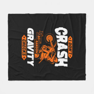 Random Gravity Checks - Motocross & Dirt Bike Fleece Blanket