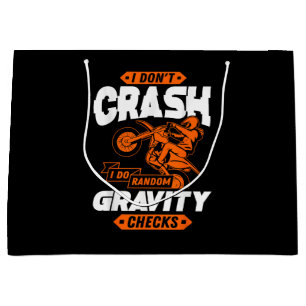 Random Gravity Checks - Motocross & Dirt Bike Large Gift Bag