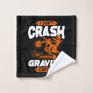 Random Gravity Checks - Motocross & Dirt Bike Wash Cloth
