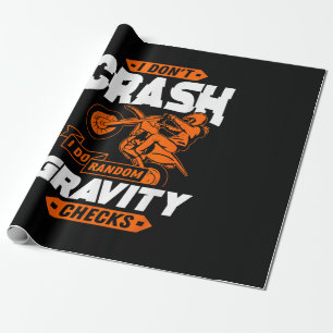 Random Gravity Checks - Motocross & Dirt Bike Wrapping Paper