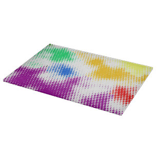 Random halftone colourful background cutting board