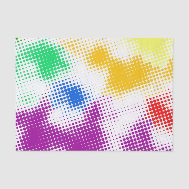 Random halftone colourful background tissue paper (Front)