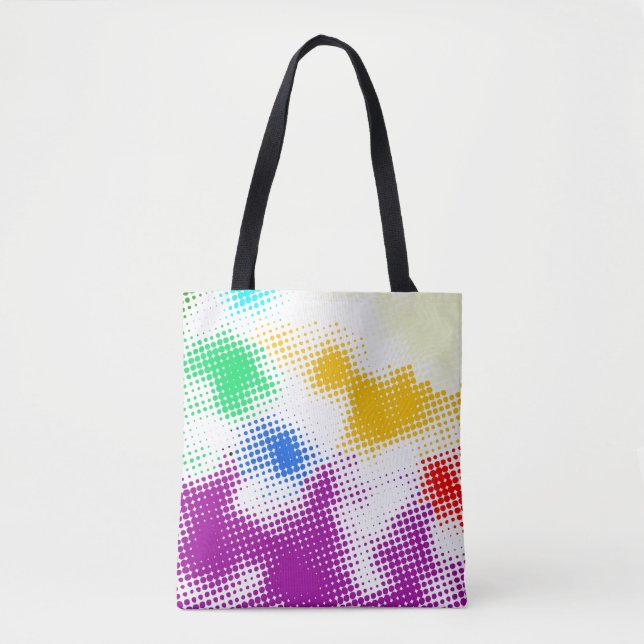 Random halftone colourful background tote bag (Front)