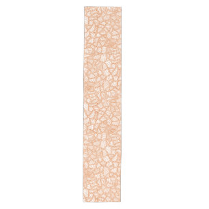 Random Leaf Mosaic Dark Orange Medium Table Runner