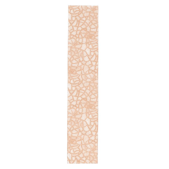 Random Leaf Mosaic Dark Orange Medium Table Runner (Front)