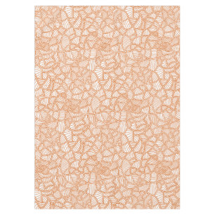 Random Leaf Mosaic Dark Orange Tablecloth