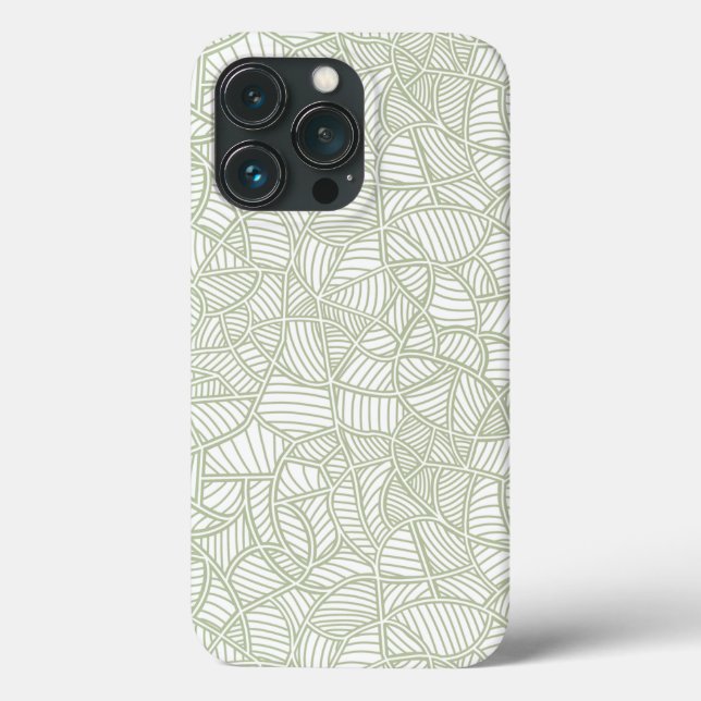 Random Leaf Mosaic Pale Green Case-Mate iPhone Case (Back)