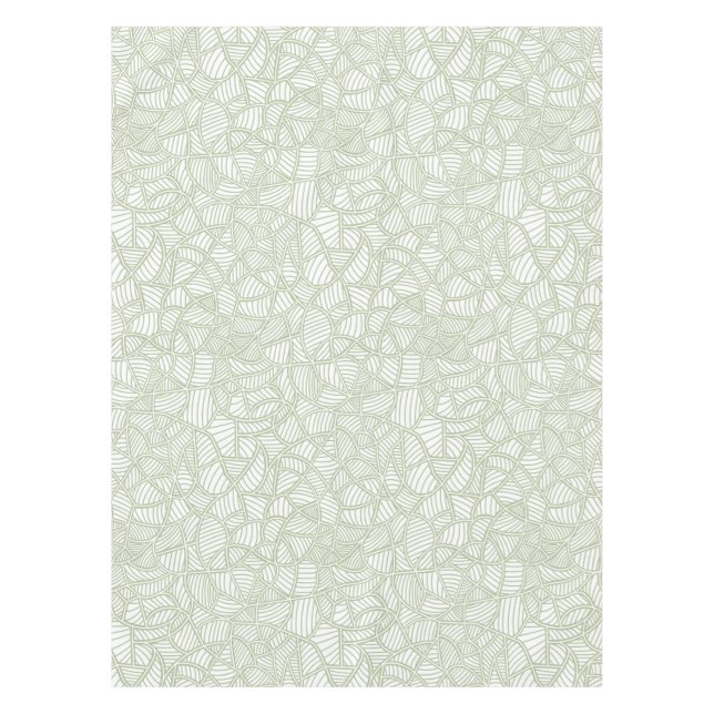 Random Leaf Mosaic Pale Green Tablecloth (Front)