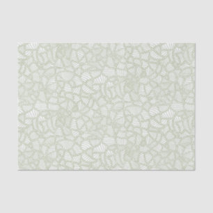 Random Leaf Mosaic Pale Green Tissue Paper