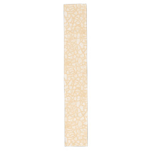 Random Leaf Mosaic Pale Orange Long Table Runner