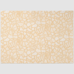 Random Leaf Mosaic Pale Orange Tissue Paper