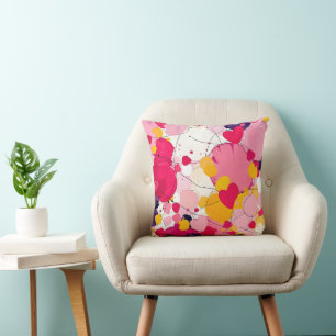 "Random Love Thoughts" - Colourful Abstract Cushion