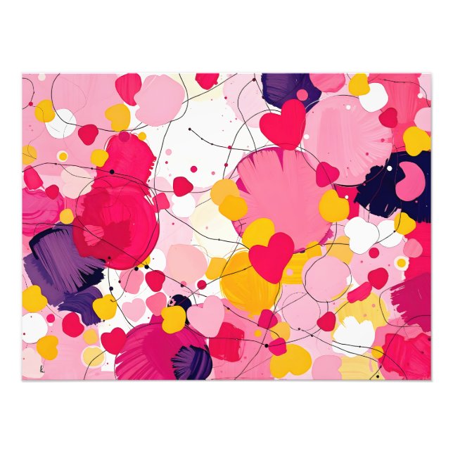 "Random Love Thoughts" - Colourful Abstract Photo Print (Front)