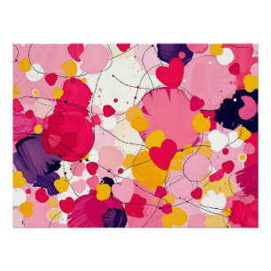 "Random Love Thoughts" - Colourful Abstract Poster