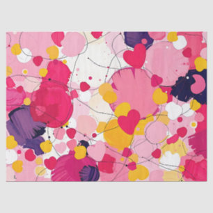 "Random Love Thoughts" - Colourful Abstract Tissue Paper